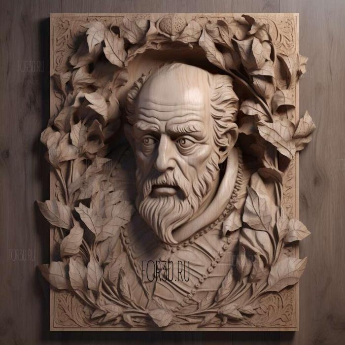 King Lear William Shakespeare 1608 3 stl model for CNC